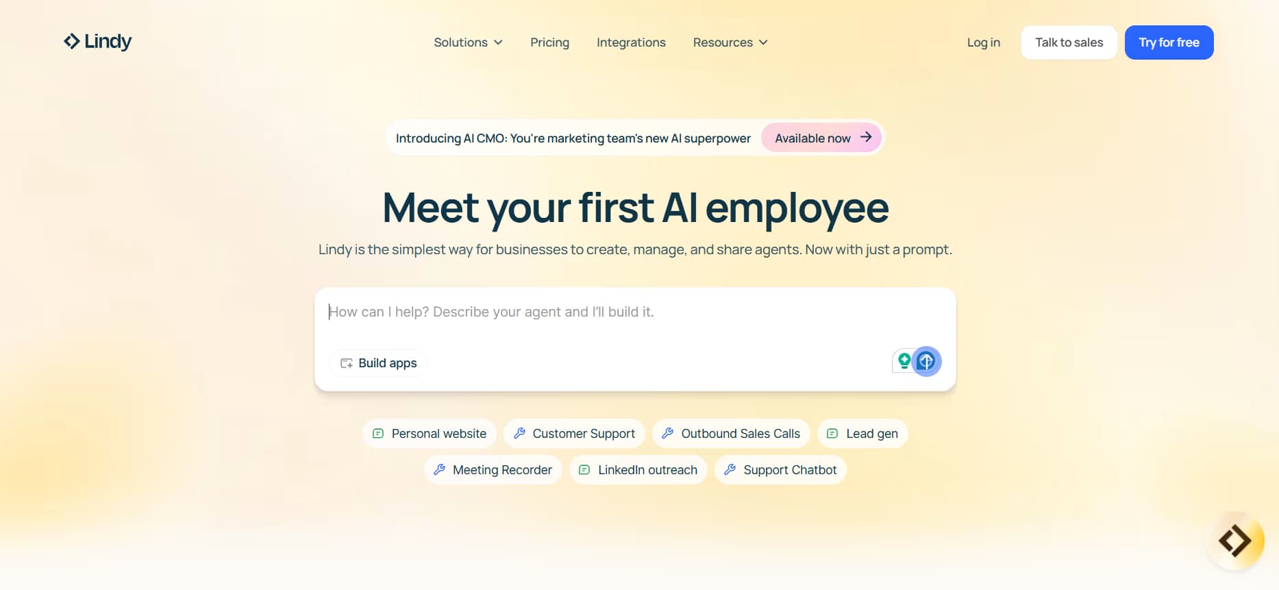 Gaia from Lindy AI Homepage