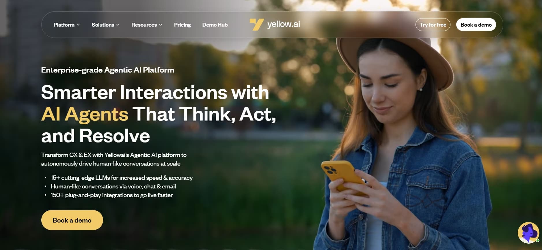 Yellow.ai homepage